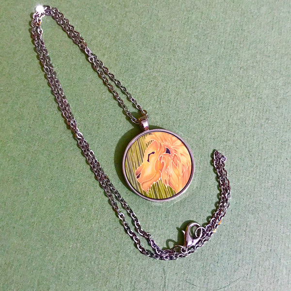 Golden Lion Pendant - Majestic Lion Necklace - Affordable gift