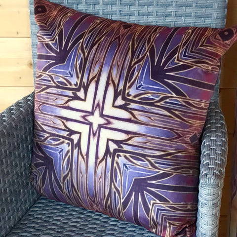 Deco kaleidoscope luxury velvet cushion - Contemporary Throw Pillow - Luxury Velvet Cushion.