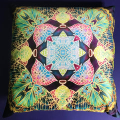 Green Butterfly Velvet Cushions. Green Lime Velvet Cushions
