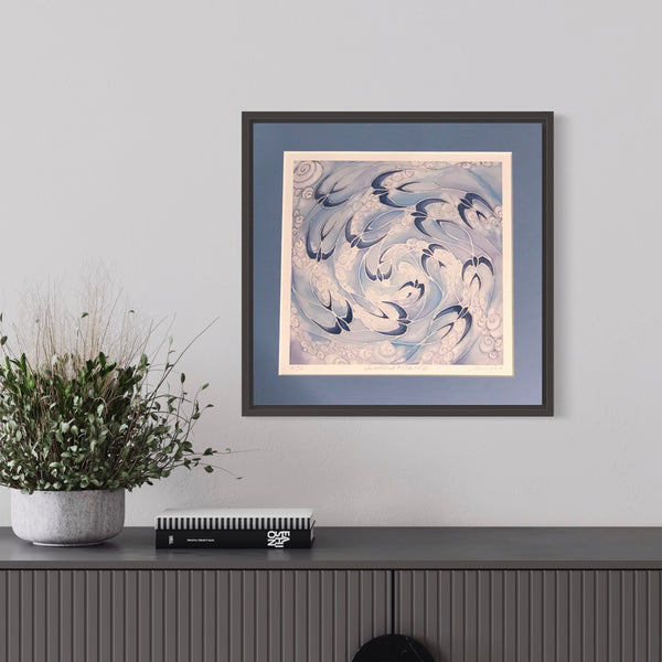 Swallows and Clouds Signed Print - Living Room Bedroom Bathroom Art