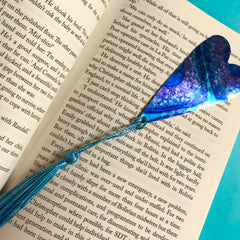 Persian Design Heart Book Mark Comtemporary Circles  lightweight aluminium.