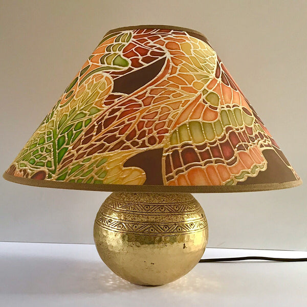 Butterfly Lamp Shade - green rust chocolate Pendant Shade - Atmospheric lamp Shade
