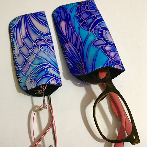 Blue Glasses Cases - Butterfly Glasses Covers - Soft Glasses Covers - Great Gift