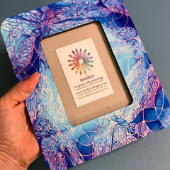 Blue Purple Turquoise Dragonfly Photo Frame