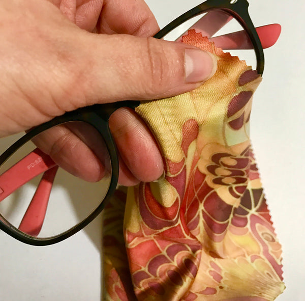 red glasses cleaning cloth - pretty butterfly cleaning cloth - phone screen cleaning cloth.