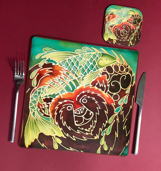 Golden Ram Square Table Mats & Coasters - Wildlife Table Mats