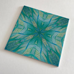 Contemporary Fish Tiles - Green Turquoise Tiles - Bohemian Ceramic Printed Tiles