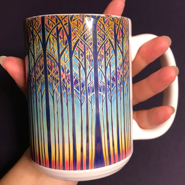 Stunning Cathedral Trees Extra Large Mug and Coaster - Woodland Mug Set - Mug Gift