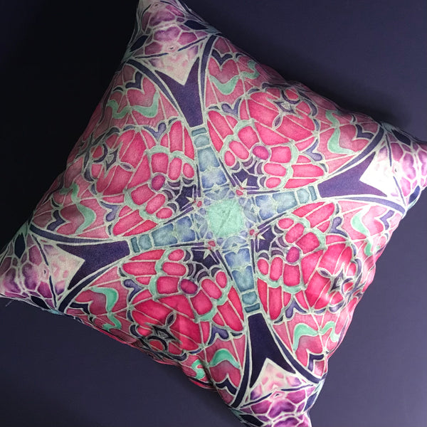Art Nouveau Pink Mint Butterfly Echoes Luxury Velvet Cushions, High Quality Decor Throw Pillows