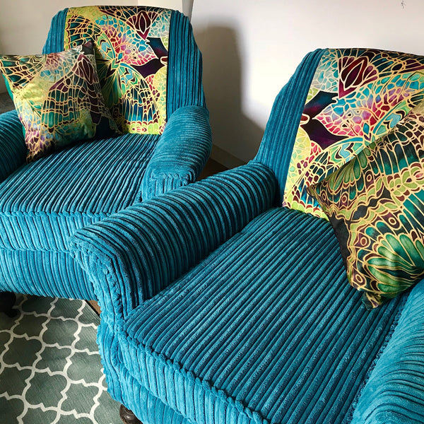 Armchair backrest washable decorative strip - Bespoke Upholstery.