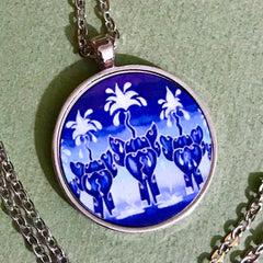 Cute Blue Elephant Necklace - Wildlife Necklace - Affordable gift