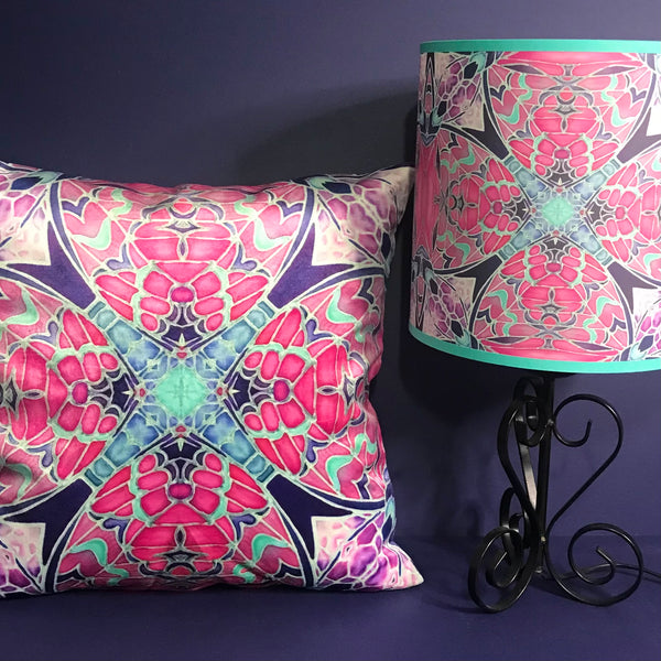 Art Nouveau Pink Mint Butterfly Echoes Luxury Velvet Cushions, High Quality Decor Throw Pillows