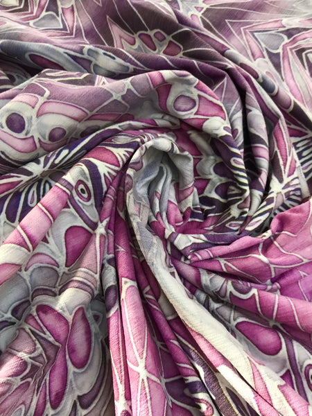 Lilac, Pink and Grey Butterfly Designer Luxury Velvet Curtain Fabric - for Upholstery and Soft Furnishings Too!