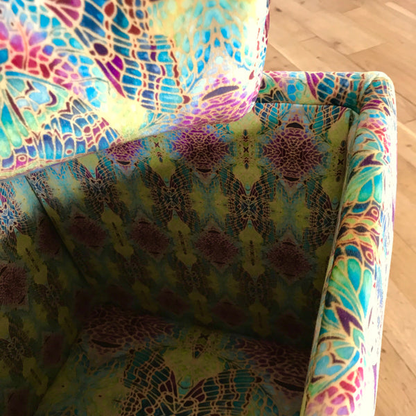Sumptuous luxury velvet footstool with storage -  green velvet stool with storage - one off Bespoke Upholstery.
