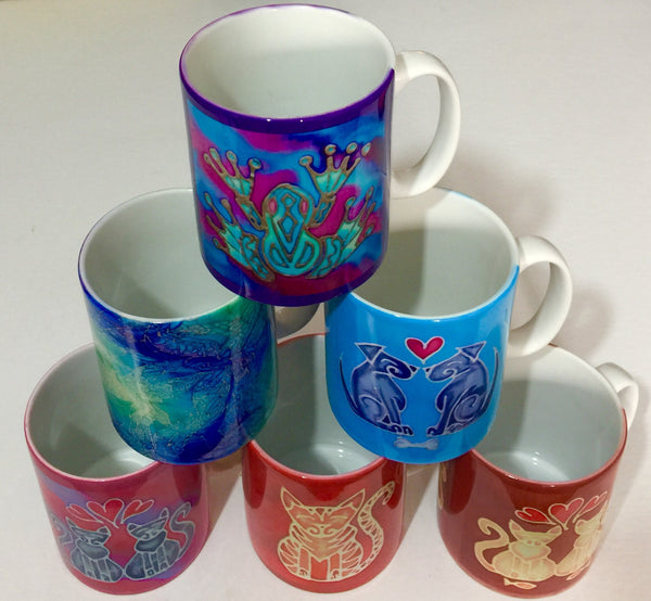 Stag Mug and Coaster box set or mug only - Blue Mug Set - Wild Stag Mug Gift - Woodland Lovers gift
