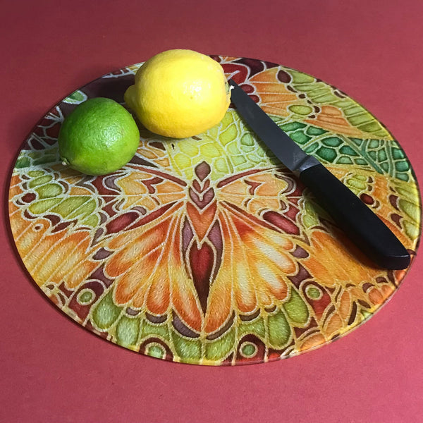 Green Caramel Butterfly Table Mats & Coasters - Butterfly Table Mats