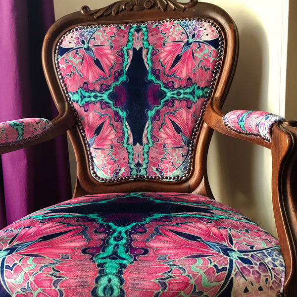 Designer Butterfly Antique Chair Upholstery Bespoke Upholstery for Antiques