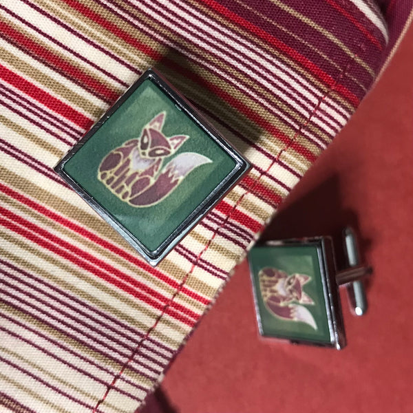 Red Fox Cuff Links - Gift for Him