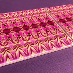 Pink Gold Persian Style Bathroom Tiles - Bohemian Kitchen Tiles - Orchid Repeat Decorative Tiles