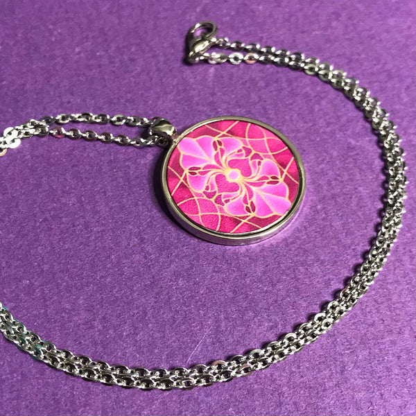 Beautiful Pink Orchid Necklace - Flower Necklace - Affordable gift