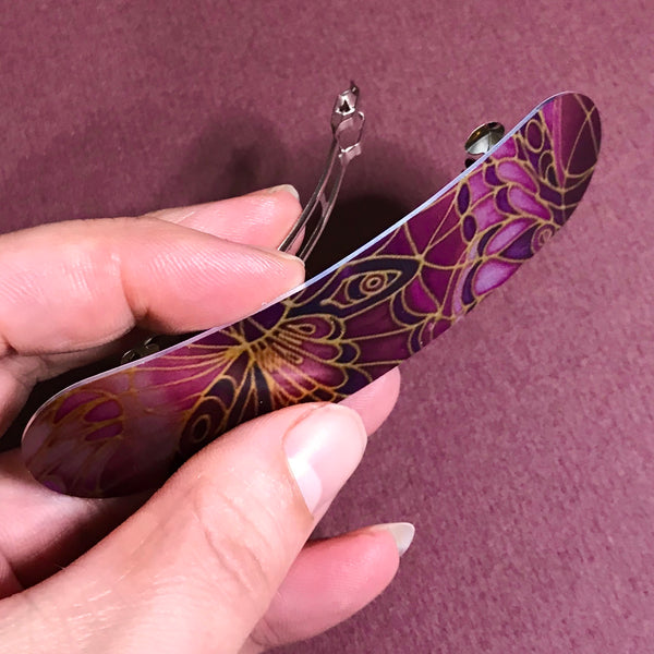 Plum Purple butterfly hair clip