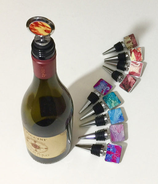 Pink Dragonfly Bottle Stopper - Gift for Her - Bottle Bung in Pink - Wine bottle stopper
