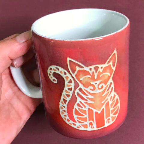 Ginger Cat Mug and Coaster box set or mug only - Red Mug Set - Mug Gift