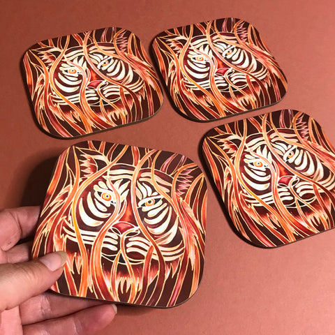 Tiger Mug & Coaster - Tiger Mug Box Set - Majestic Tiger Mug - Wildlife Lovers Mug Gift