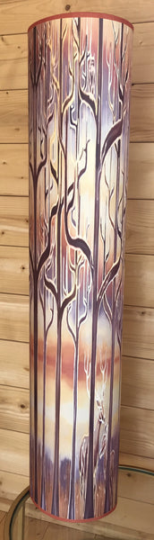 Deco trees Contemporary Floor Lamp 1m tube  - Beautiful Art Lamp - Caramel Atmospheric lighting