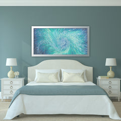 SOLD Intertwined Ocean  Shoals Painting - hand painted silk swirling fish - Sea life Original Art