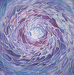 Lilac Shoal Art Print - Pretty Bathroom Art Print - Sea Life Art -  Bedroom Art