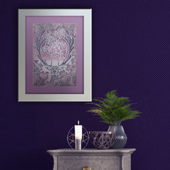 Stag Original Silk Painting - Fallow Deer Art - Purple Pink Art - Dramatic art