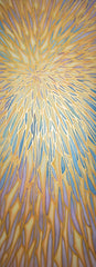 SOLD-Sunburst Original Art - Sunny Original Silk Painting - Yellow Sunburst Painting