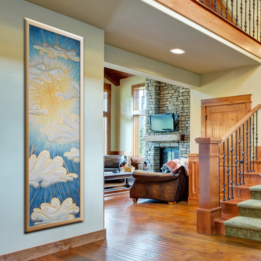 Large Sun painting for hallways and stairwells